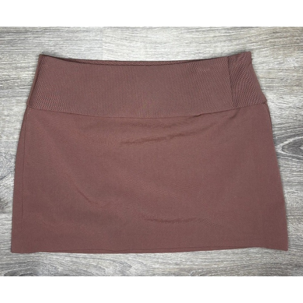 Sunday Best Aritzia Mahogany Brown Mini Skirt Size 4 Minimalist Preppy